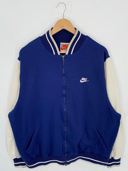 90's NIKE Silver Tag Size No Tag(Approx.XL) Vintage Zip-up Sweat Jacket/ K8129
