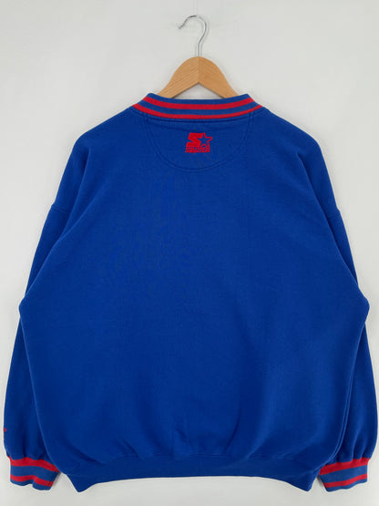 00' STARTER x KANSAS JAYHAWKS Size XL Vintage College Sweat-Shirt / E2341S