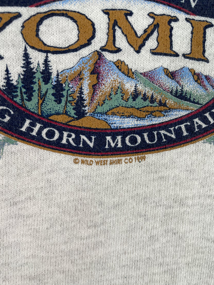 1999 WYOING Made in USA Size L Vintage College Sweat-shirt / E2592S