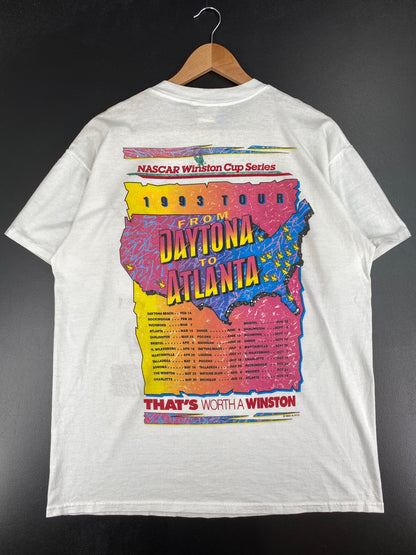 1993 NASCAR WINSTON CUP Made in USA Size XL Vintage Racing T-Shirt / A3123