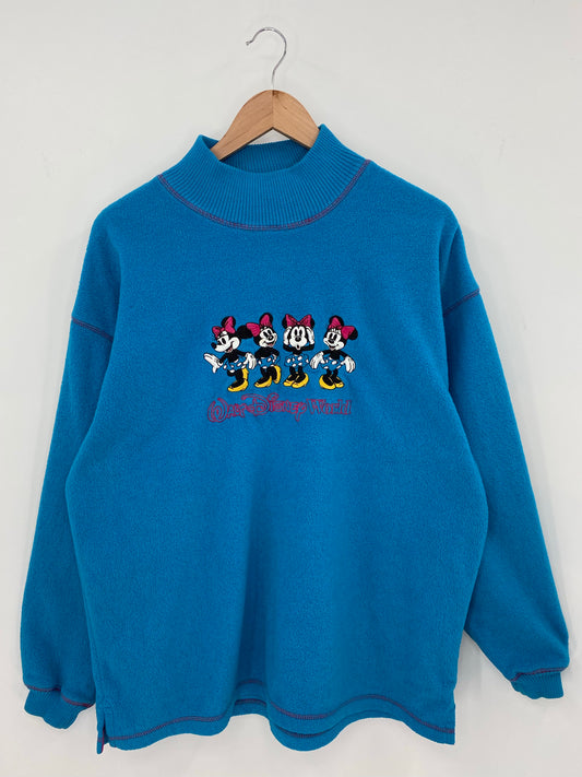 00' DISNEY MINNIE MOUSE Size L Vintage Fleece-shirt / K7883