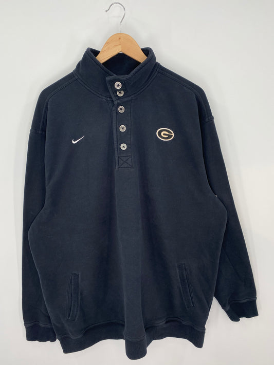 00' NIKE GEORGIA BULLDOGS Size XXL Vintage College Button Down Sweat-Shirts/ K9944
