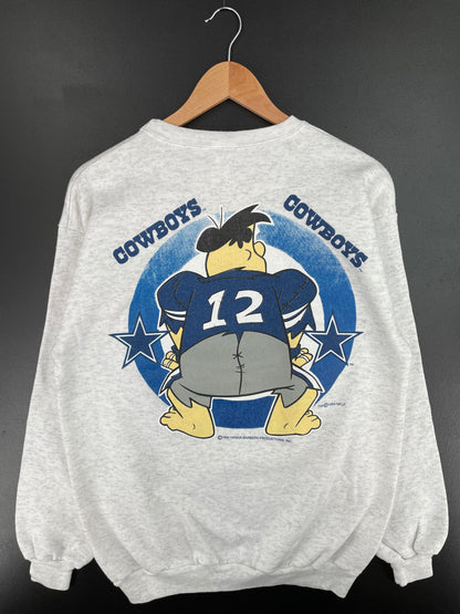 1994 DALLAS COWBOYS x HANNA BARBERA Size L Vintage NFL Sweat-shirt / A538