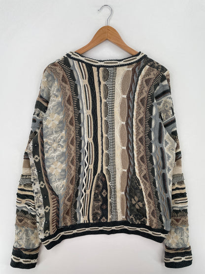 Vintage 3D COOGI-Style Size L Knit Sweater / A7662