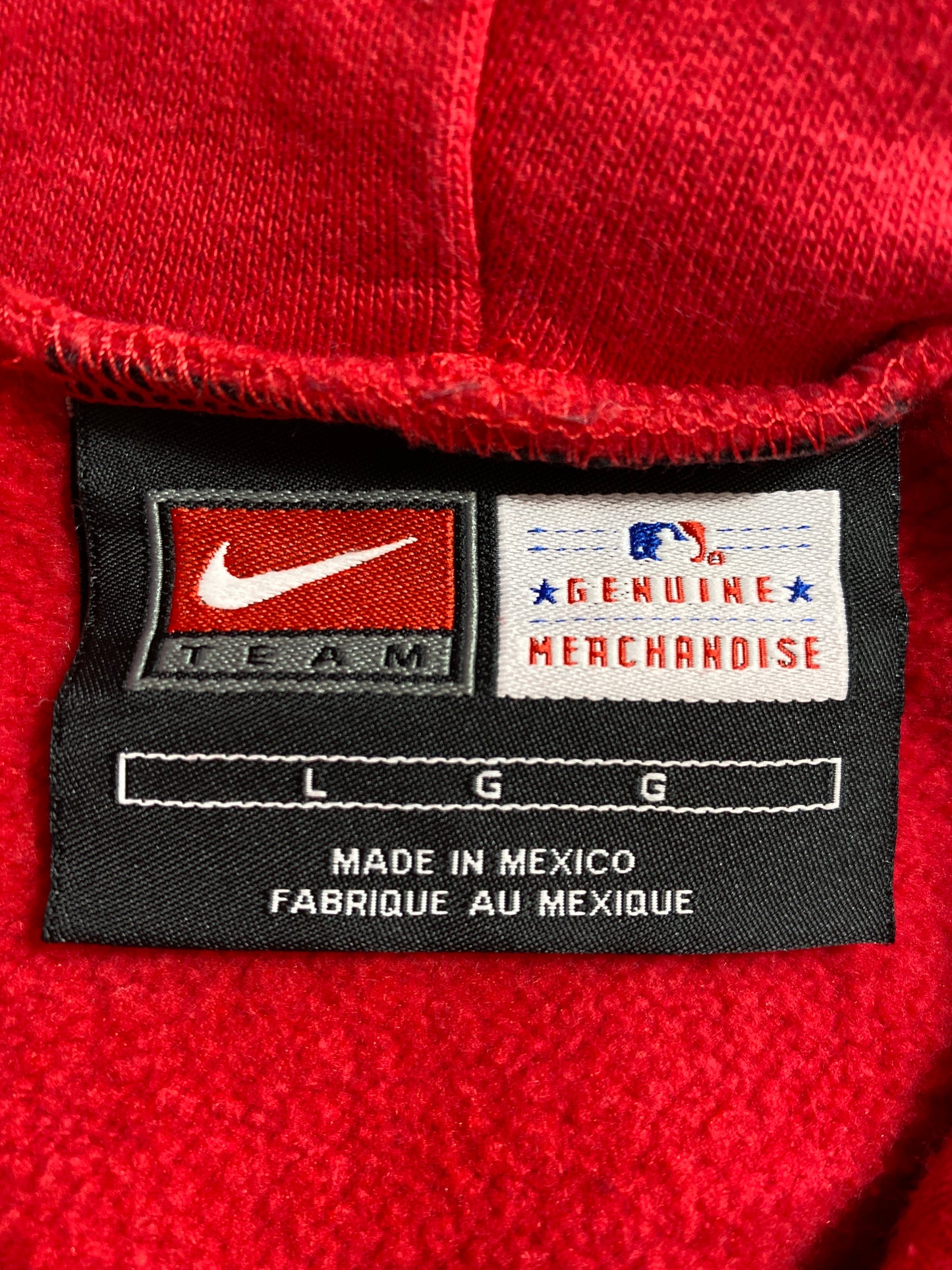 00’ NIKE RED SOX  Size L Vintage MLB  Hoodie Sweatshirt / 9992