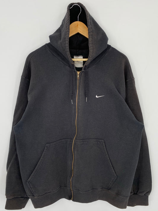 90’s NIKE MINI SWOOSH Made in USA Size L Vintage Zip-up Sweat-shirt / K5719