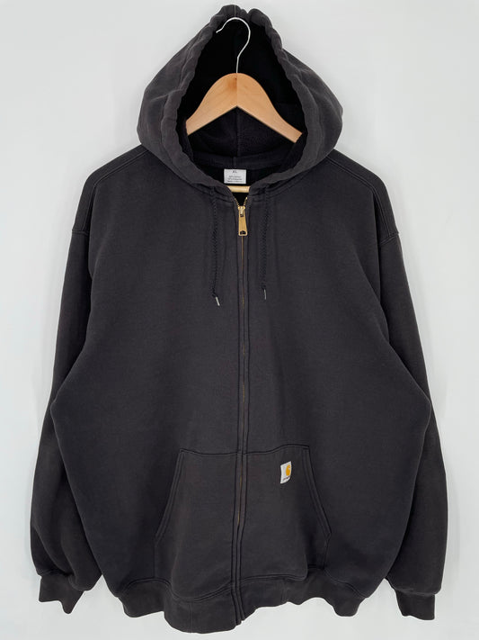 Vintage CARHARTT Size XL Zip-up Hoodie Sweat-Shirt / K8408