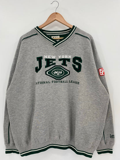 90's NEW YORK JETS Size XL Vintage NFL Sweat-shirt / K6630