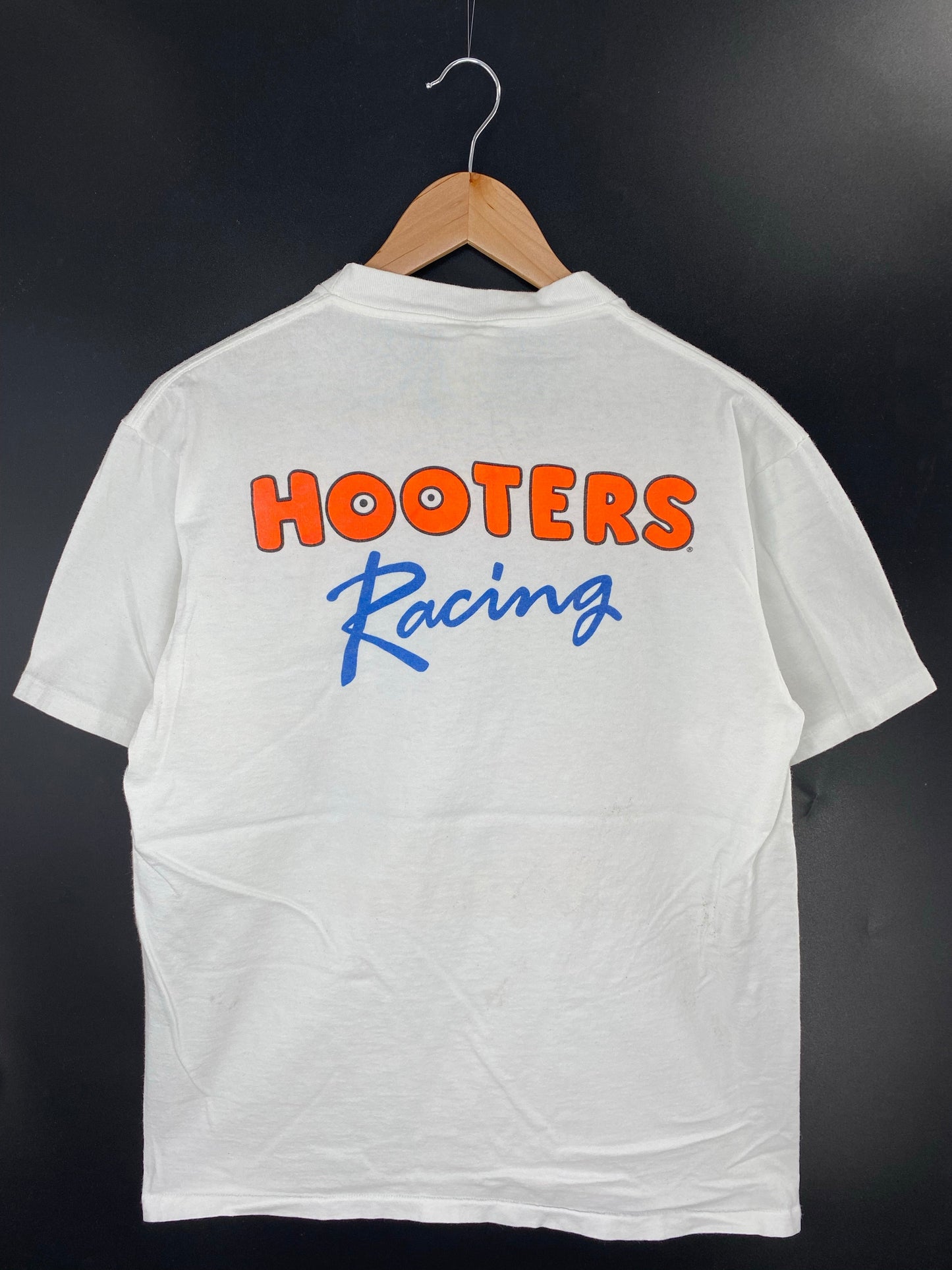 1992 HOOTERS x ALAN KULWICKI Made in USA Size L Racing T-Shirt / A7650
