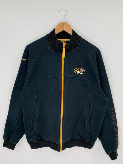 00' NIKE UNIVERSITY OF MISSOURI Size M Vintage College Zip Up Sweat-shirt / K8623