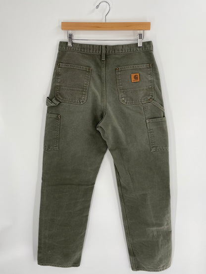 Vintage CARHARTT Size W29xL31.5 Double Knee Duck Pants / A1087