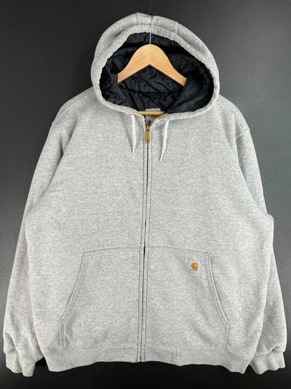 Vintage CARHARTT Size L Zip-up Padded Hoodie Sweat Shirt / E1258S