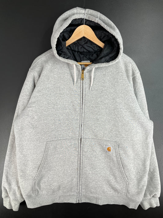Vintage CARHARTT Size L Zip-up Padded Hoodie Sweat Shirt / E1258S