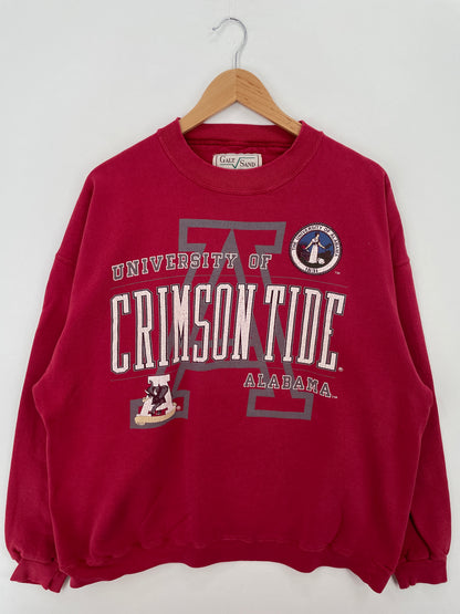 90's UNIVERSITY OF CRIMSON TIDE ALABAMA Made in USA Size L Vintage College Sweat-Shirt / A6864