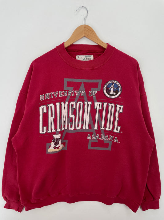 90's UNIVERSITY OF CRIMSON TIDE ALABAMA Made in USA Size L Vintage College Sweat-Shirt / A6864