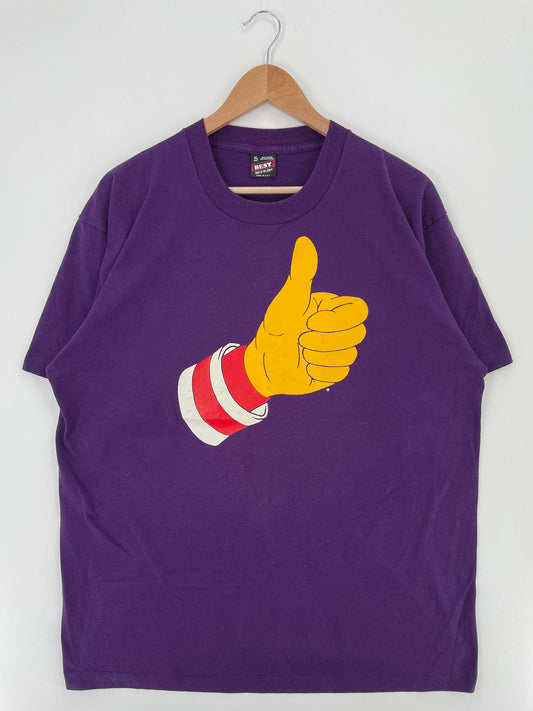 .90's THUMBS UP Made in USA Size XL Vintage T-Shirt / E2954T