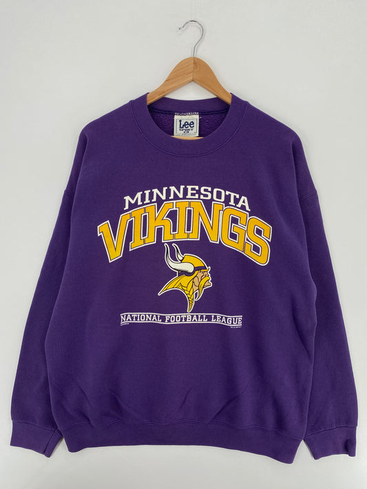 1998 MINNESOTA VIKINGS Made in USA Size XL Vintage NFL Sweat-Shirt / A4956