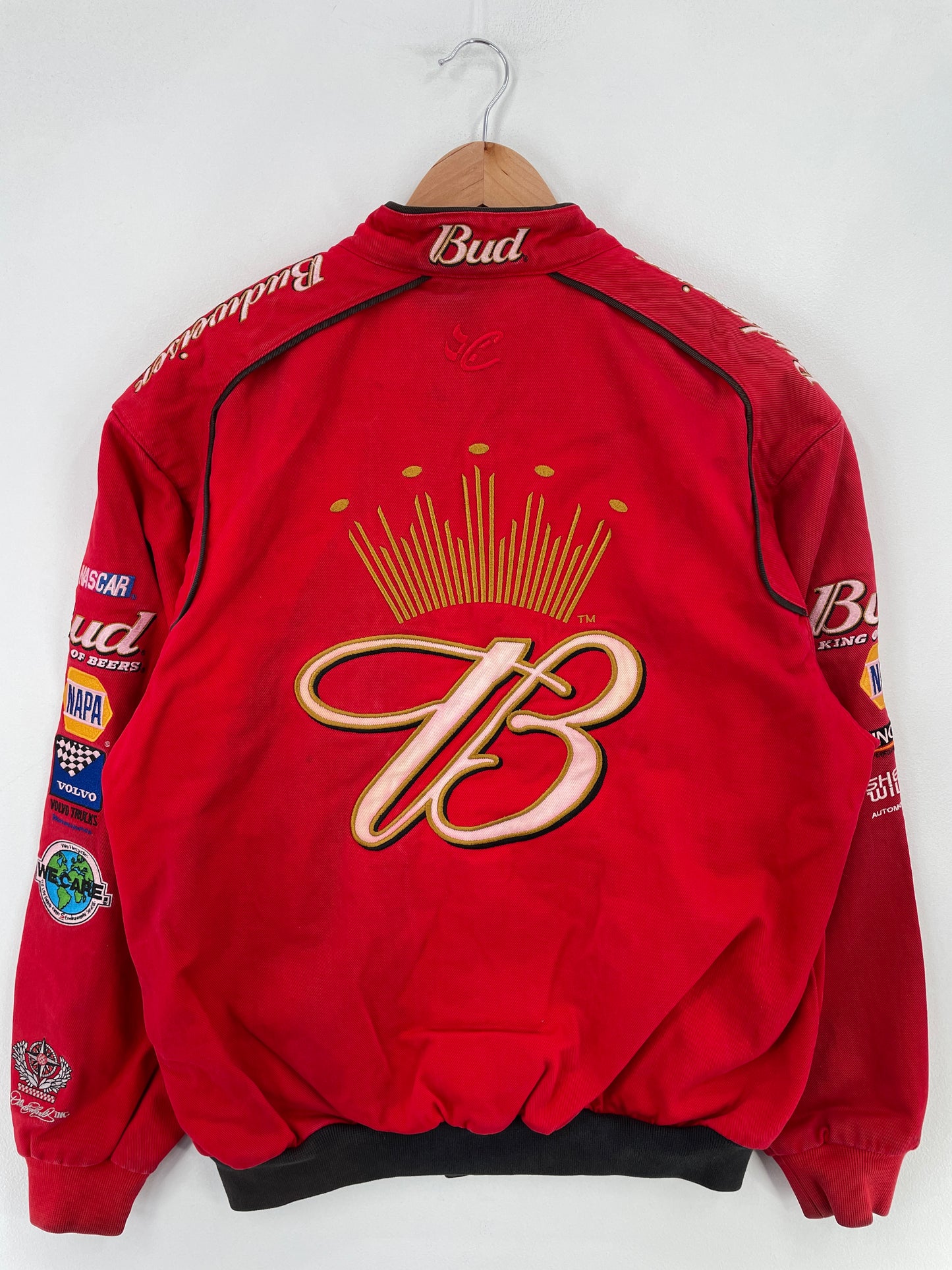 Vintage NASCAR BUDWEISER Size M Racnig Jacket / E3951J