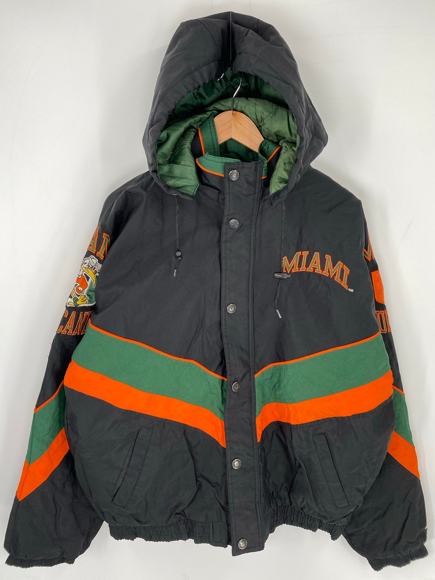 Vintage STARTER x MIAMI HURRICANES Size M Nylon Padded Jacket  / K8338