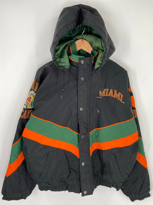 Vintage STARTER x MIAMI HURRICANES Size M Nylon Padded Jacket  / K8338
