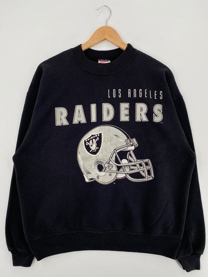 90's LOS ANGELES RAIDERS Made in USA Size XL Vintage NFL Sweat-Shirt / A3992