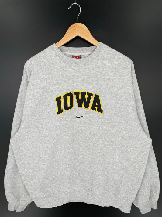 00' NIKE IOWA Size L Vintage College Sweat-shirt / K8970