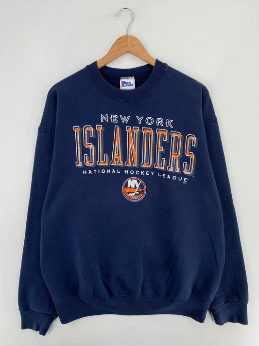 00' NEW YORK ISLANDERS Made in USA Size XL Vintage NHL Sweat shirt / E2439S