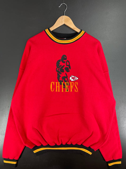 90's KANSAS CITY CHIEFS Made in USA Size XXL Vintage NFL Sweat-Shirt / E2647S
