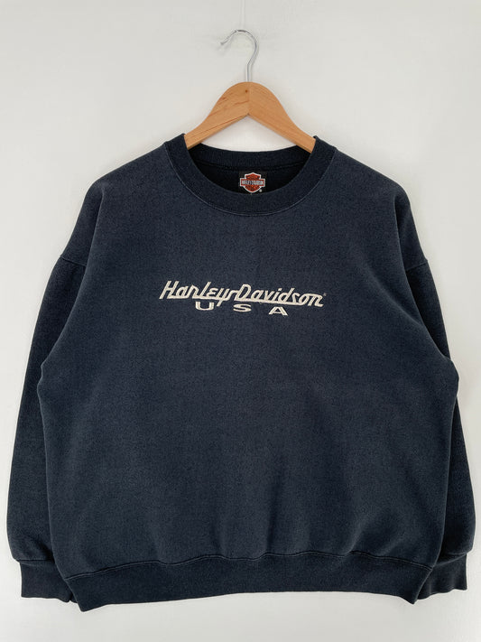 90's HARLEY DAVIDSON Made in USA Size L Vintage Sweat-Shirt / E5811S