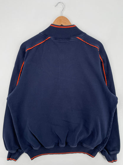 Vintage NIKE x ILLINOI Size L College Half Zip Sweat-shirt / E924