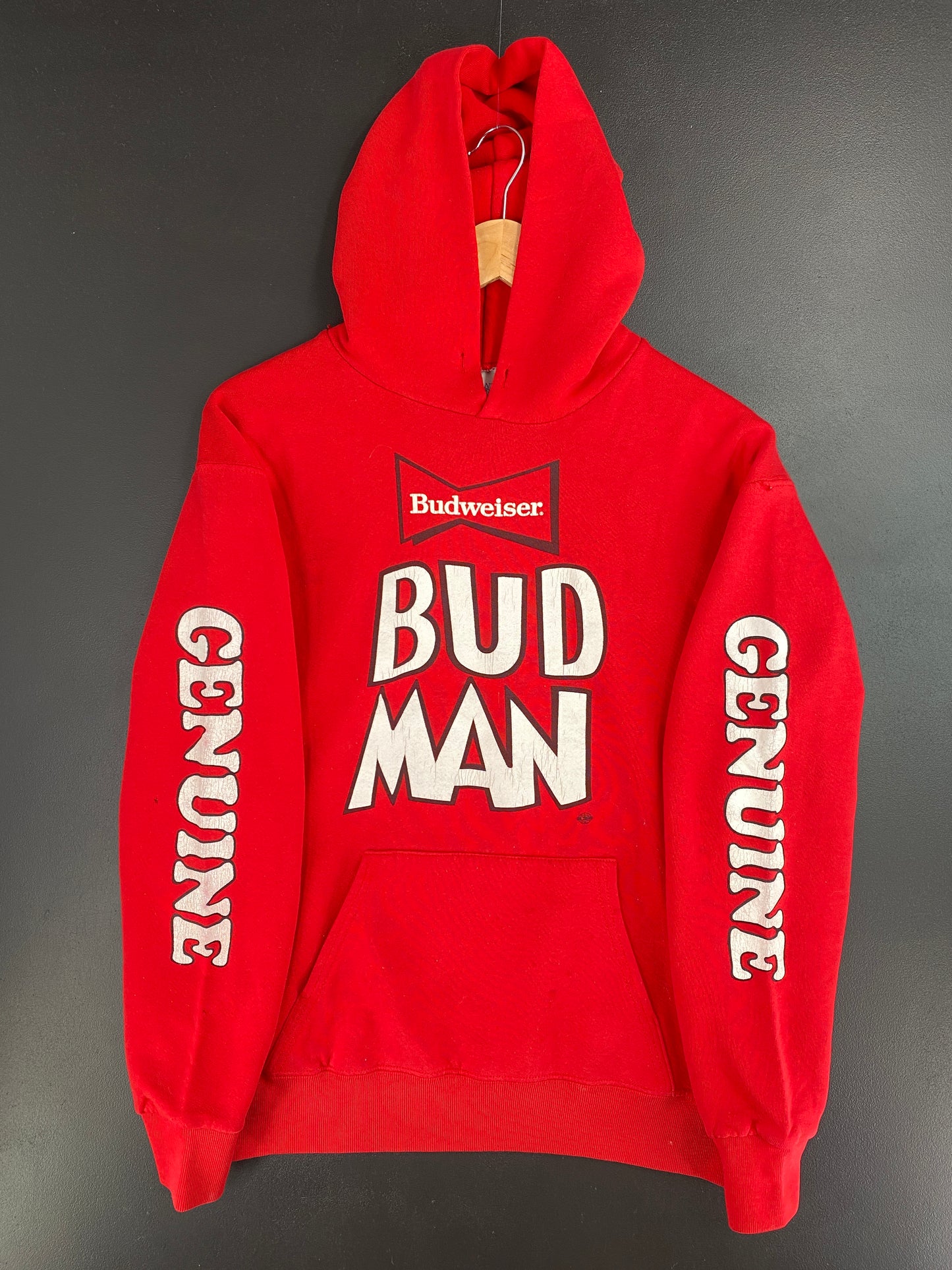 80’s BUDWEISER Made in USA Size L Vintage Hoodie Sweat-shirt / E344