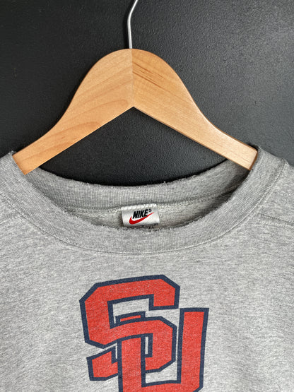 90's NIKE x SYRACUSE FOOTBALL Made in USA Size M Vintage College Sweat-shirt / E3197S