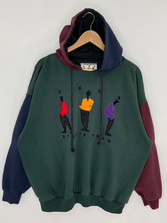 90's STUDIO UMEN Size XL Vintage Hoodie Sweat-Shirt / K8521