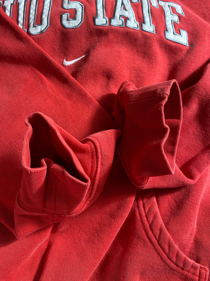 00' NIKE OHIO STATE Size M Vintage Hoodie Sweat-Shirt / K4647