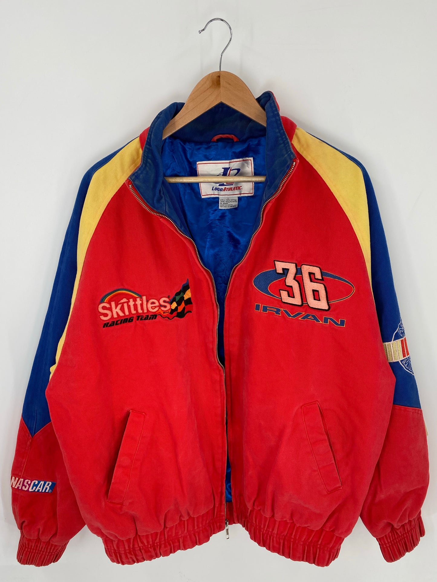 Vintage Skittles x NASCAR SKITTLES IRVAN Size L Racing Jacket/ K8309