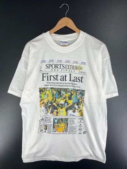2000 LOS ANGELES LAKERS Size XL Vintage NBA T-Shirt / A5453