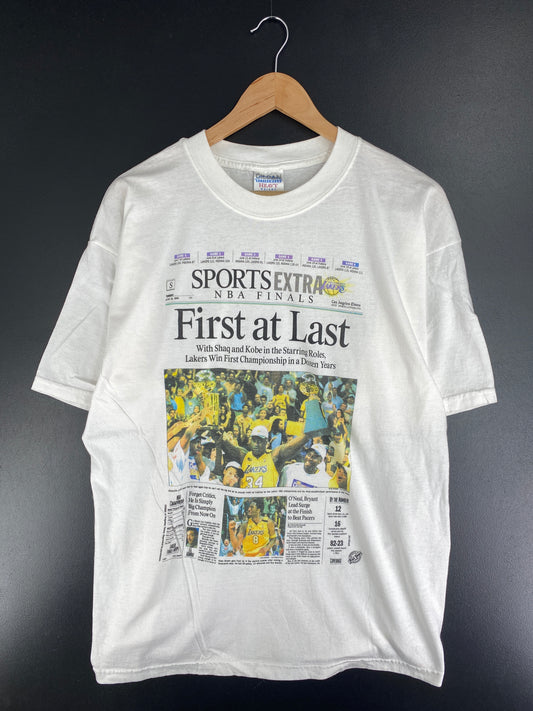 2000 LOS ANGELES LAKERS Size XL Vintage NBA T-Shirt / A5453