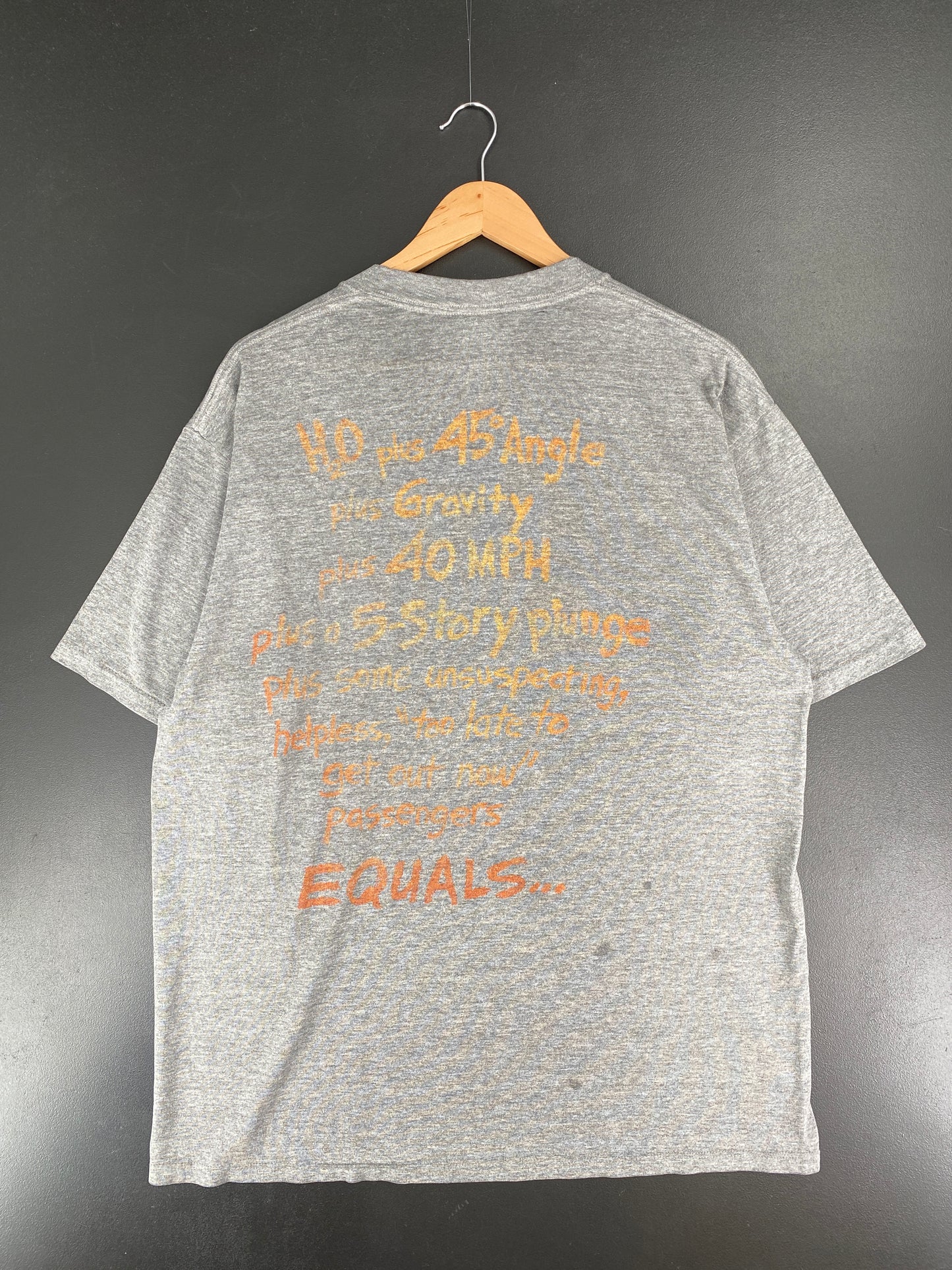 90's SPLASH MOUNTAIN Made in USA Size Approx.L Vintage T-Shirt / E6707T