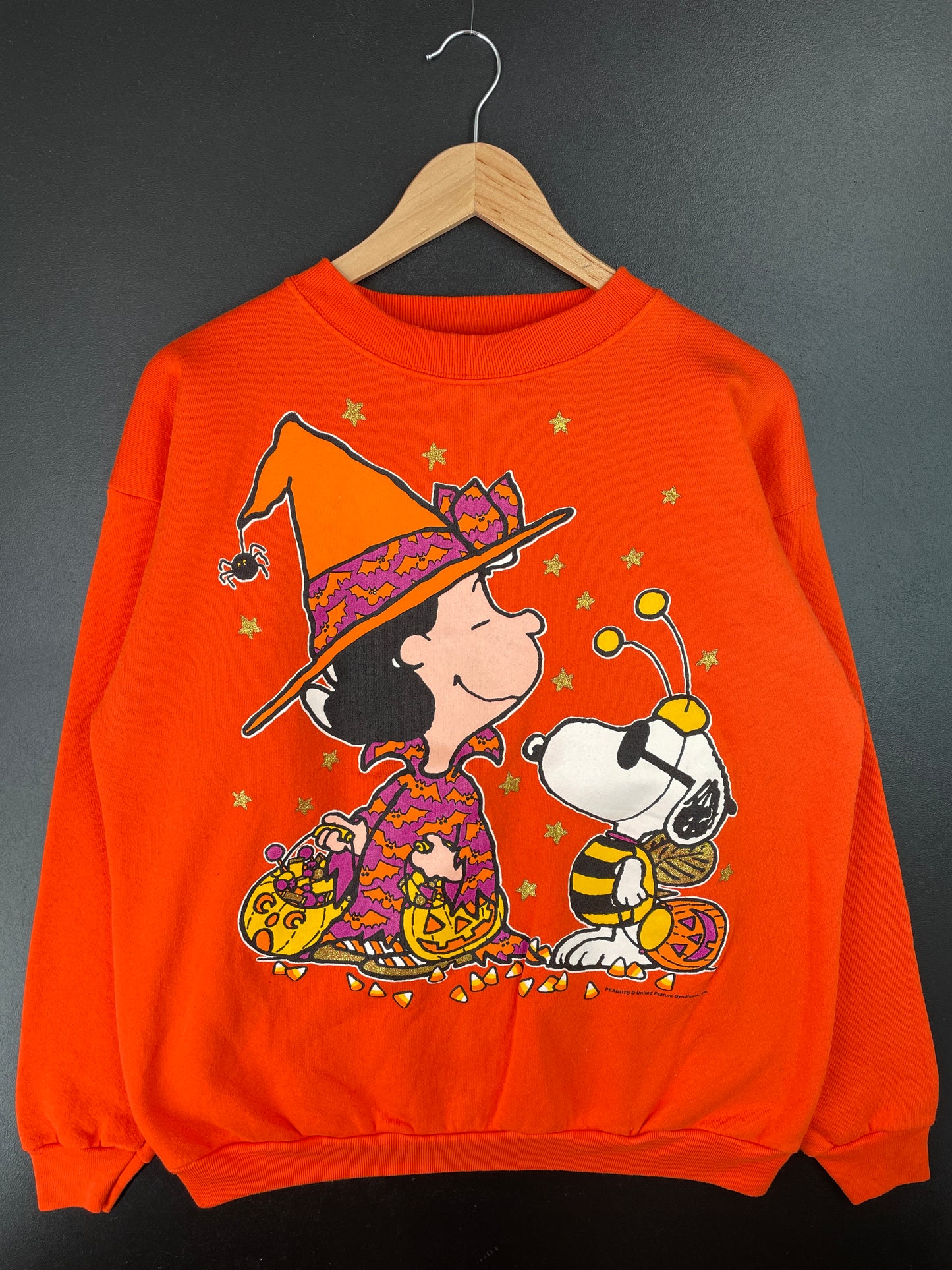 Vintage PEANUTS HALLOWEEN Size Approx.L Sweat-shirt / A7337