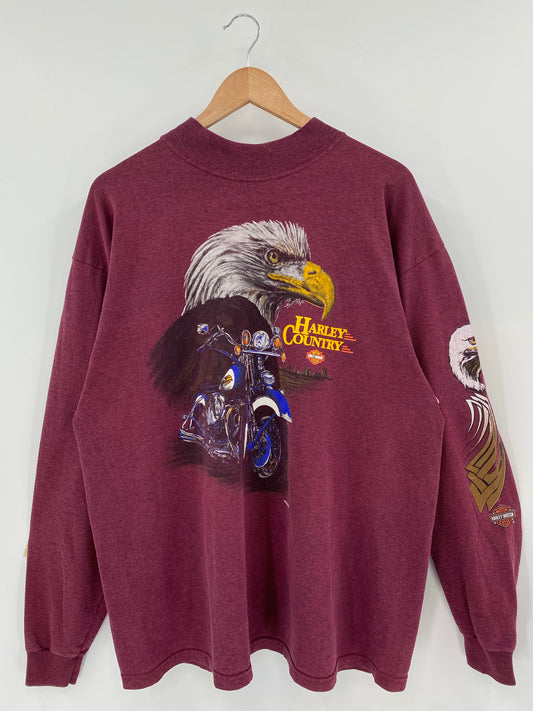 90’s HARLEY DAVIDSON Size XL Vintage Long Sleeve T-Shirt / K6750