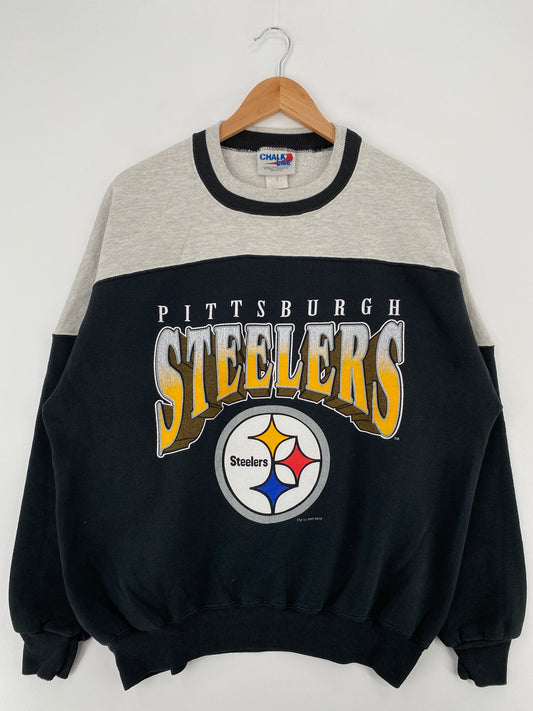1995 PITTSBURGH STEELERS Made in USA Size XL Vintage NFL Sweat-Shirts / A3779