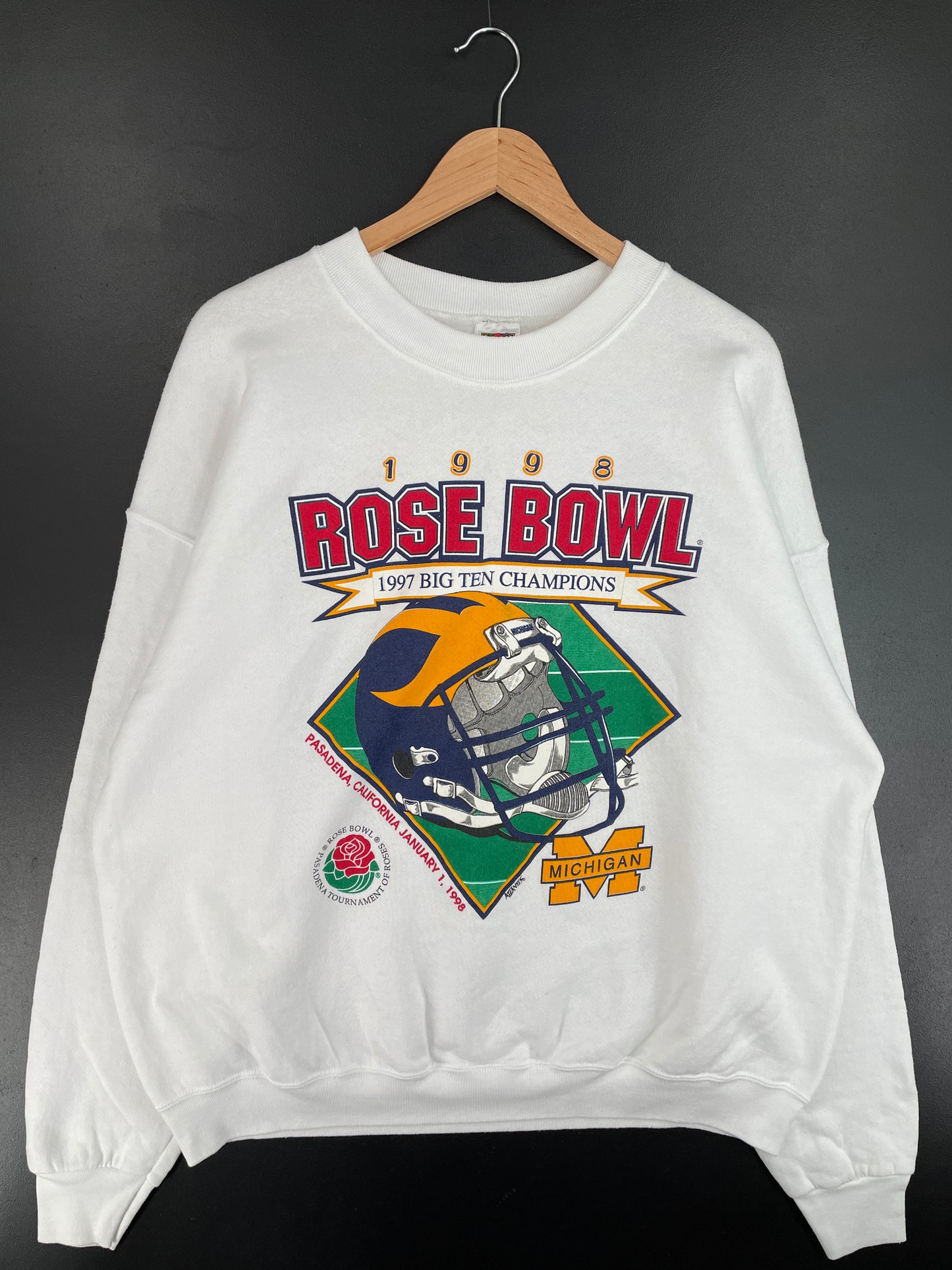 1998 MICHIGAN ROSE BOWL Size XXL Vintage College Sweat Shirt / E4909S