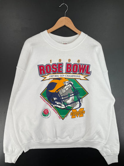 1998 MICHIGAN ROSE BOWL Size XXL Vintage College Sweat Shirt / E4909S