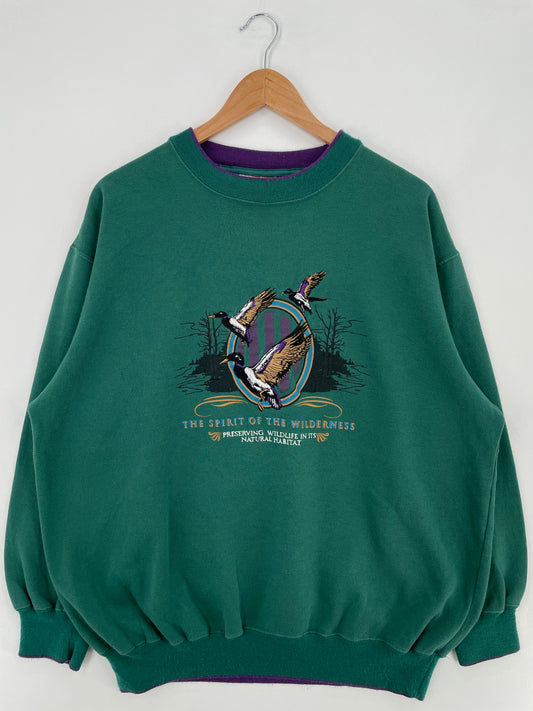 Vintage DUCK Size XL Animal Sweat-Shirt / E710
