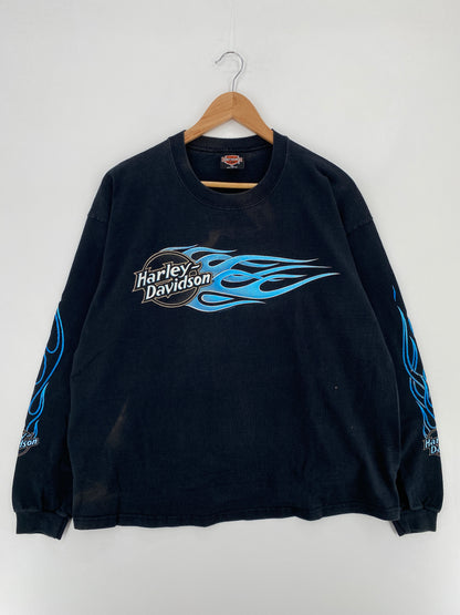 90’s HARLEY DAVIDSON Made in USA Size XL Vintage Long Sleeve T-Shirt / E523