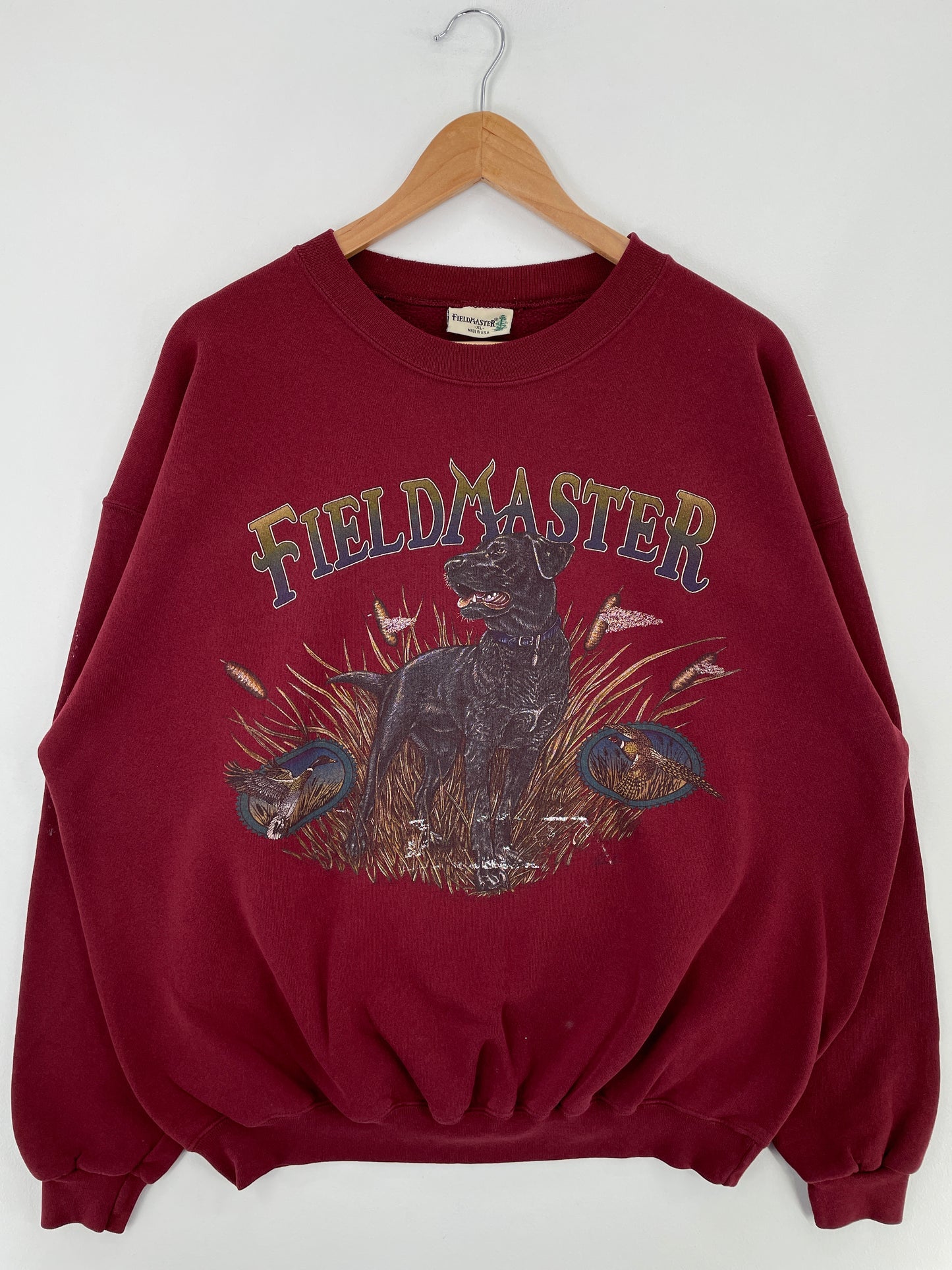 90's FIELD MASTER DOG Made in USA Size XL Vintage Animal Sweat-Shirt / E1376S