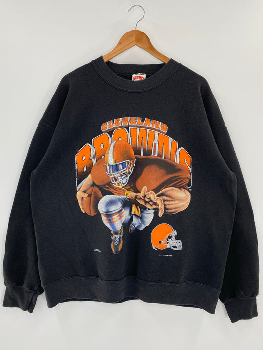 1994' CLEVELAND BROWNS Made in USA Size XL Vintage NFL Sweat-Shirt / K4272