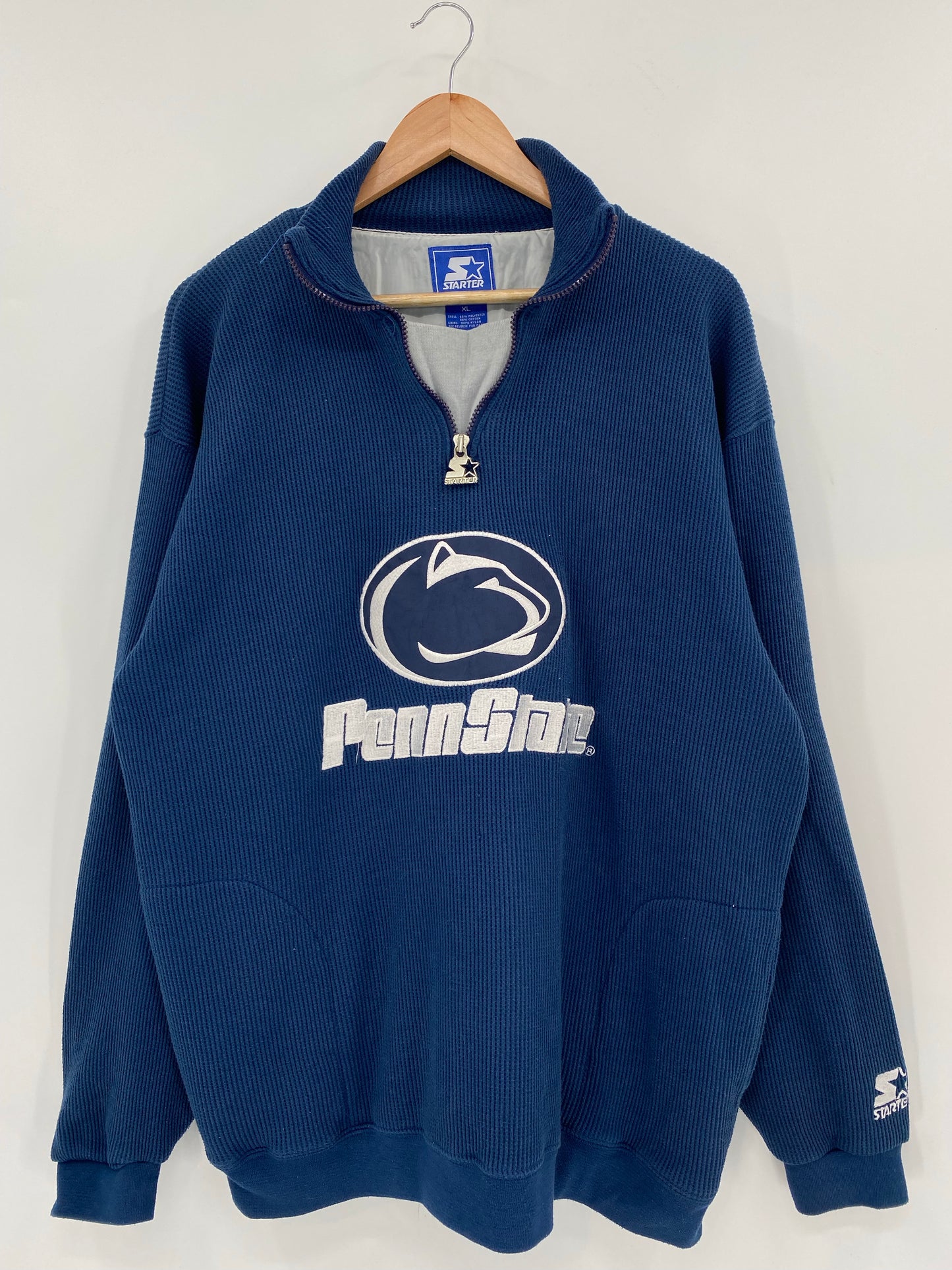 90's STARTER PENN STATE Size XL Vintage Half Zip Sweat-shirt / K6628