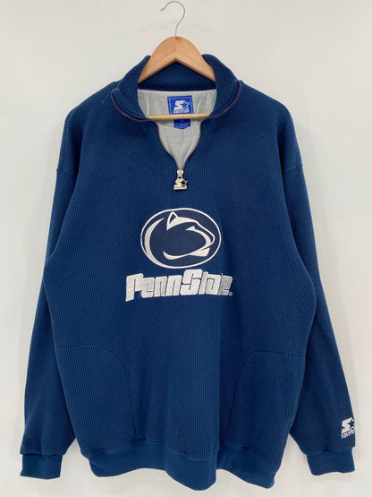 90's STARTER PENN STATE Size XL Vintage Half Zip Sweat-shirt / K6628