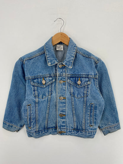 00' DISNEY MICKEY AND FRIENDS Approx. Kids Size M Vintage Denim Jacket / A5887